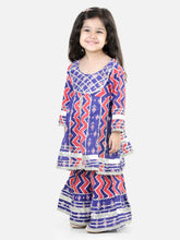 Pure Cotton Printed Kurta Shararawith Dupatta for Girls- Purple